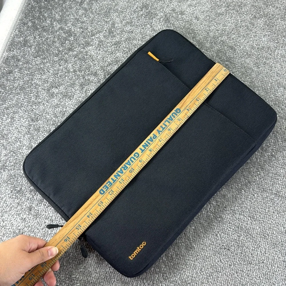 Tomtoc Black Protective Laptop Sleeve Case Zip Around Padded